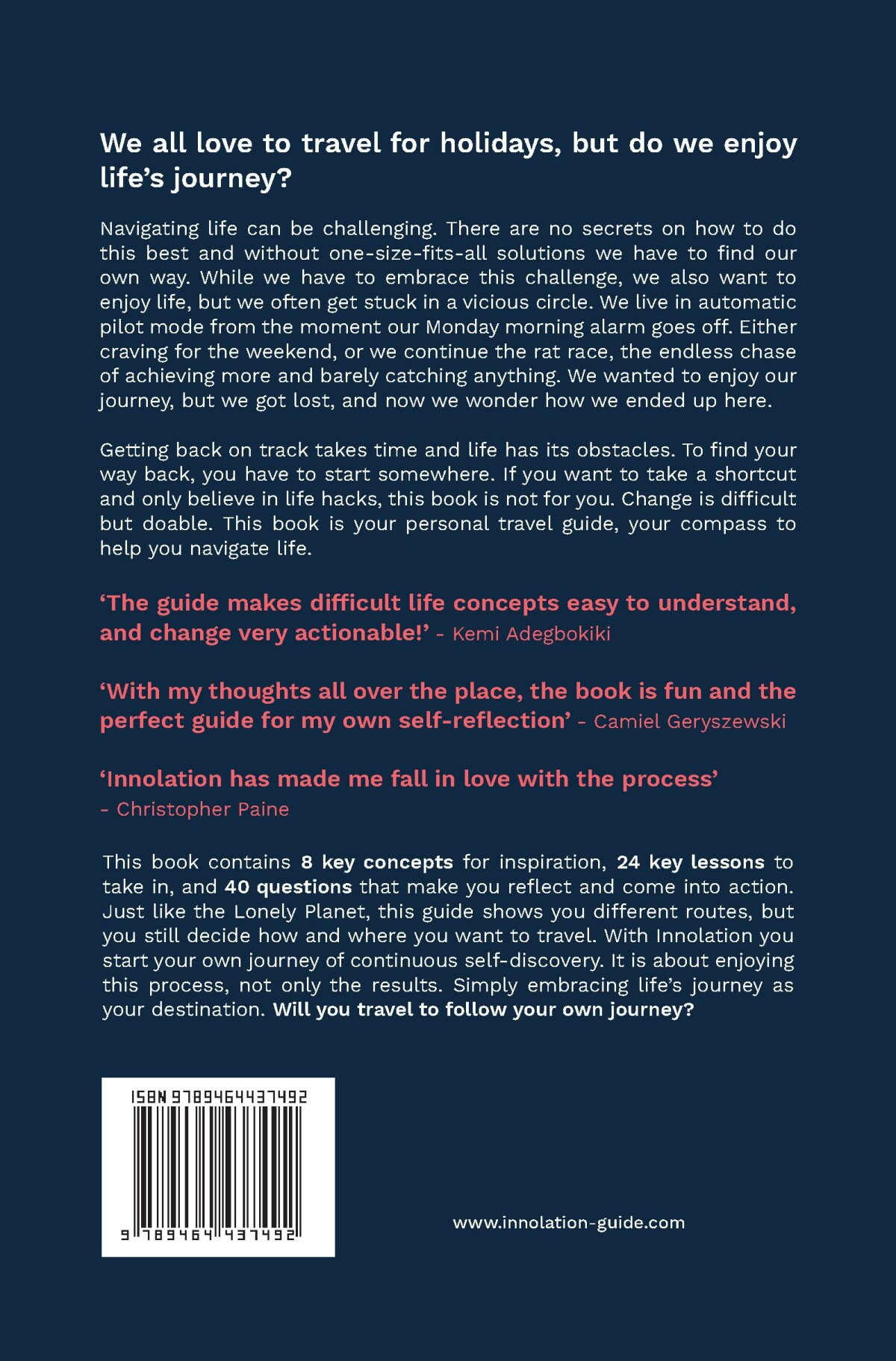 Innolation: Your journey is your destination achterkant