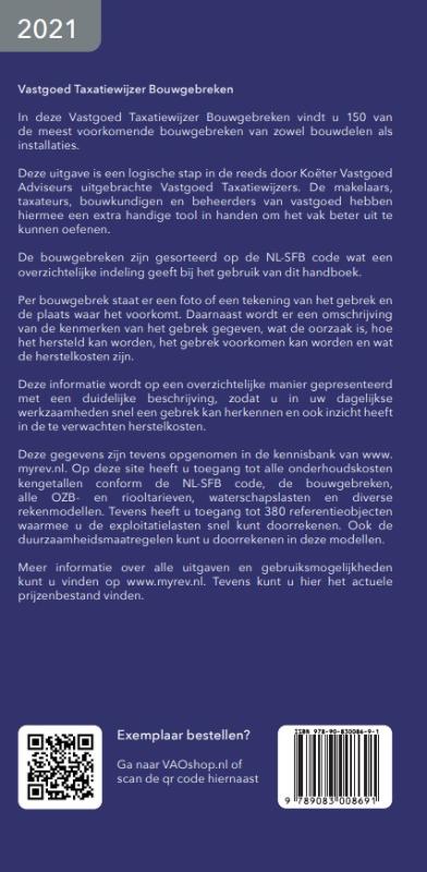 Vastgoed Taxatiewijzer Bouwgebreken 2021 achterkant