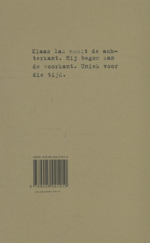 Klaas Klaas achterkant