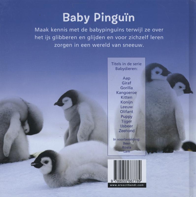 Babydieren  -   Pinguïn achterkant