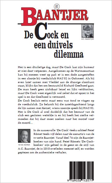 De Cock en een duivels dilemma / Baantjer / 81 achterkant