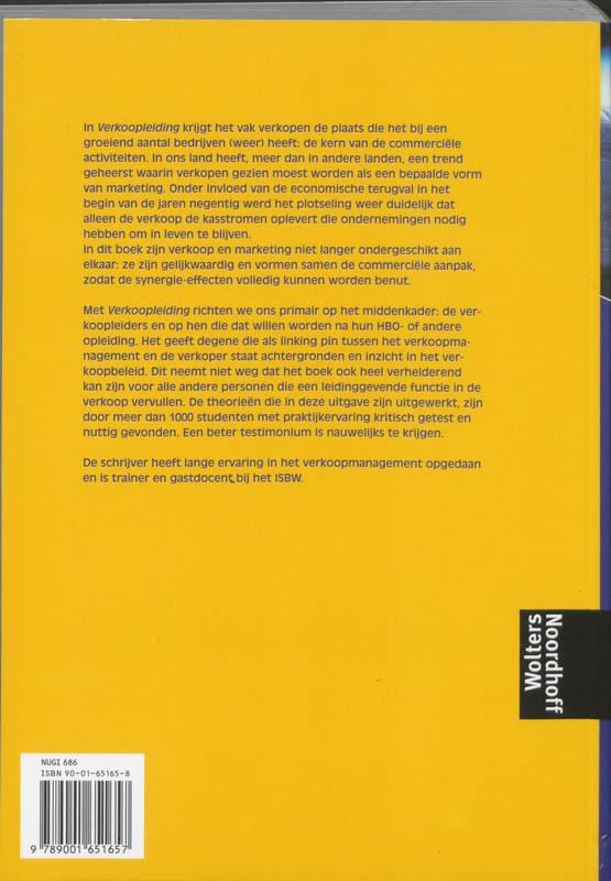 Verkoopleiding Verkoopleiding achterkant