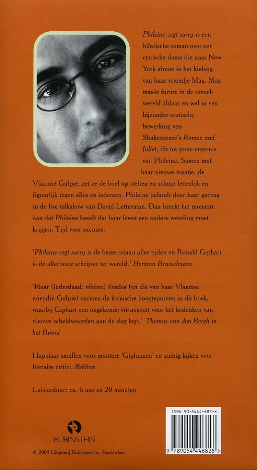 Ronald Giphart leest Phileine zegt sorry achterkant