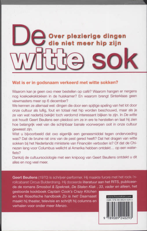 De witte sok achterkant