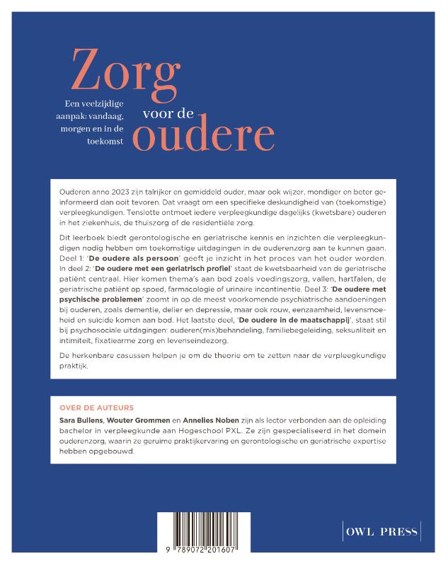 Zorg voor de oudere achterkant