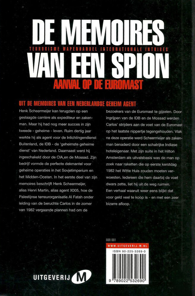 Aanval op de Euromast / Memoires van een spion / 1 achterkant