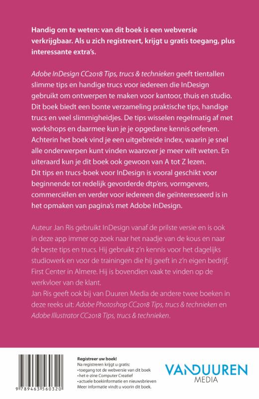 Adobe Indesign cc 2018 / tips, trucs en technieken achterkant