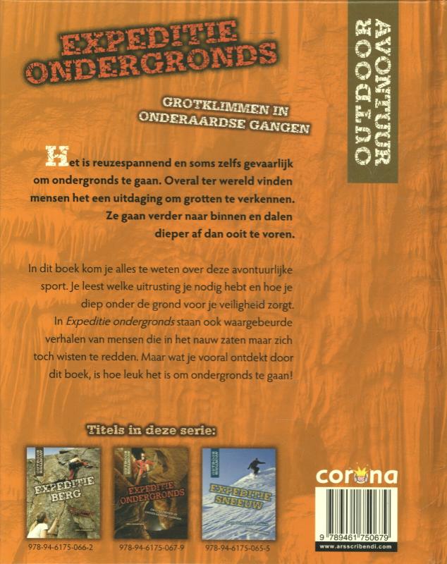Expeditie ondergronds / Grotklimmen in onderaardse gangen / Outdoor Avontuur achterkant