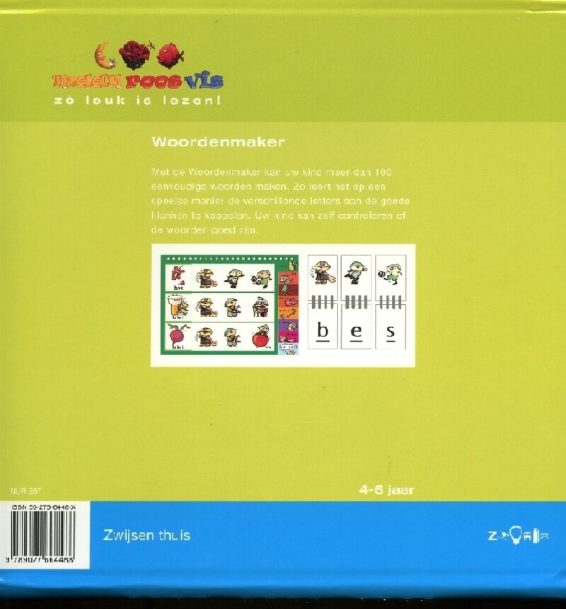 Woordenmaker / Maan roos vis achterkant