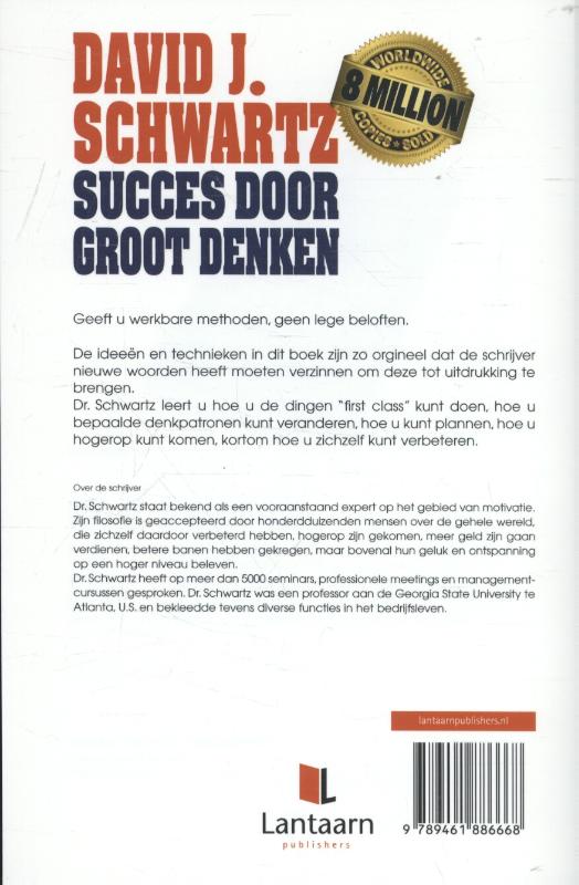 Succes door groot denken achterkant