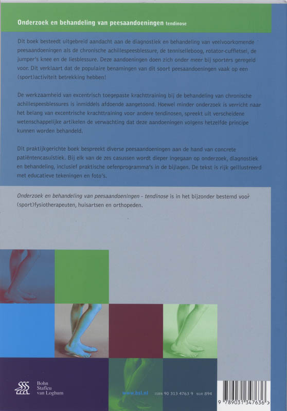 Onderzoek en behandeling van peesaandoeningen / Tendinose / Orthopedische casuïstiek achterkant