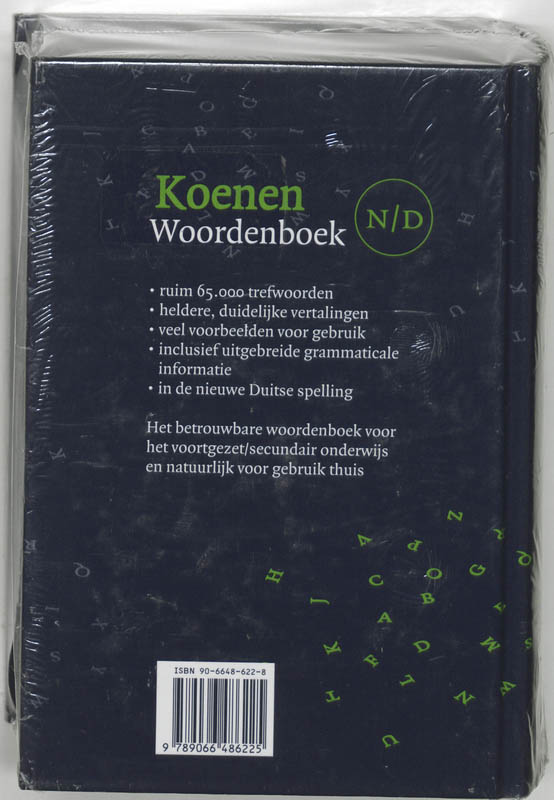 Koenen Handwrdbk N / D Nieuwe Duitse Spelling achterkant