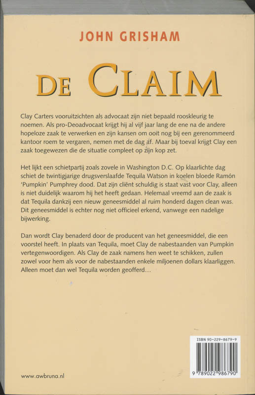 De claim achterkant