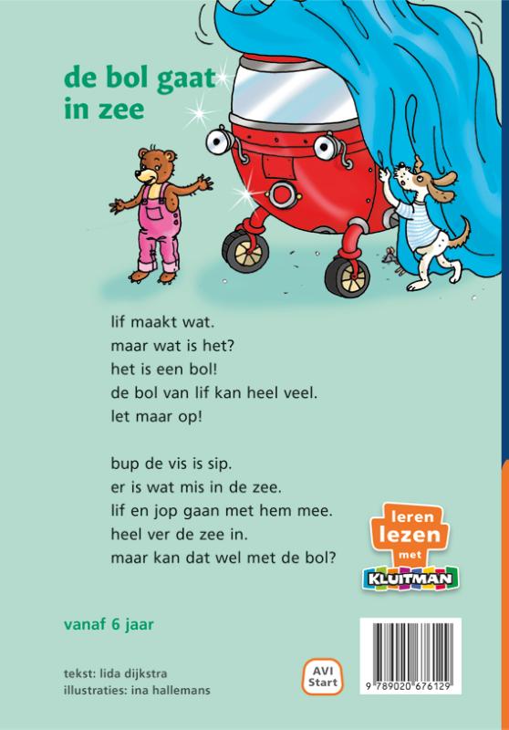 De bol gaat in zee / Leren lezen met Kluitman achterkant