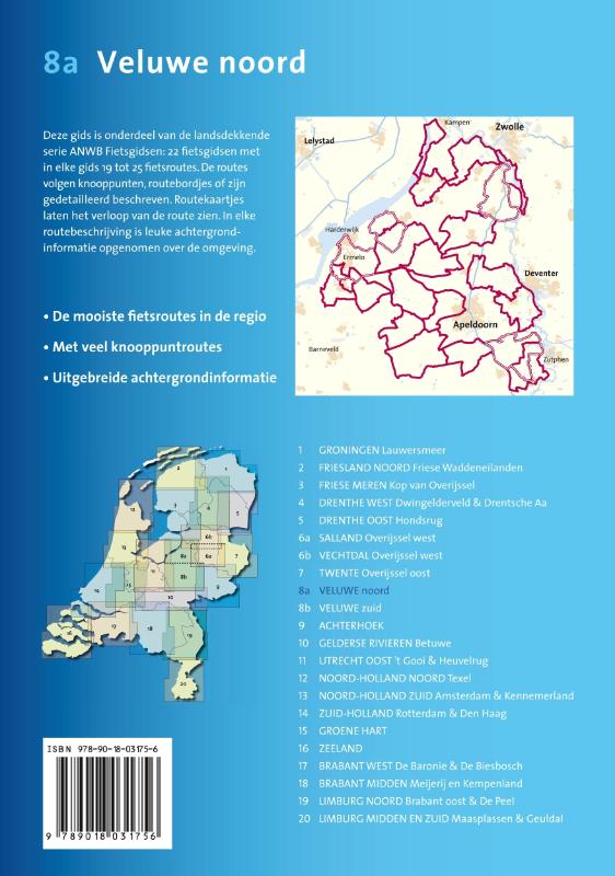Veluwe Noord / ANWB fietsgids / 8a achterkant