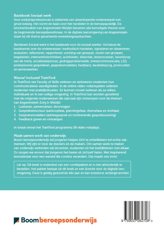 Basisboek sociaal werk nieuw | combipakket achterkant