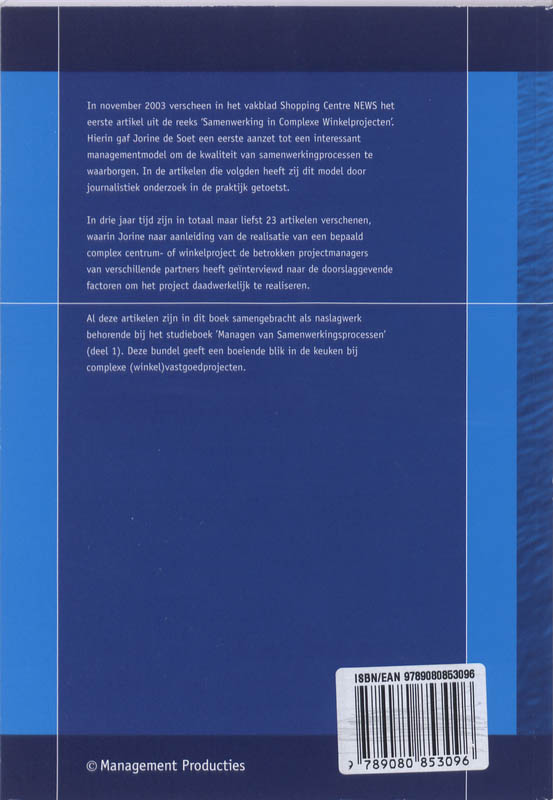 Managen van Samenwerkingsprocessen achterkant