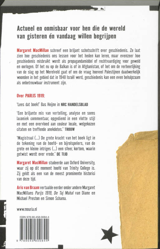 Geschiedenis: gebruik en misbruik achterkant