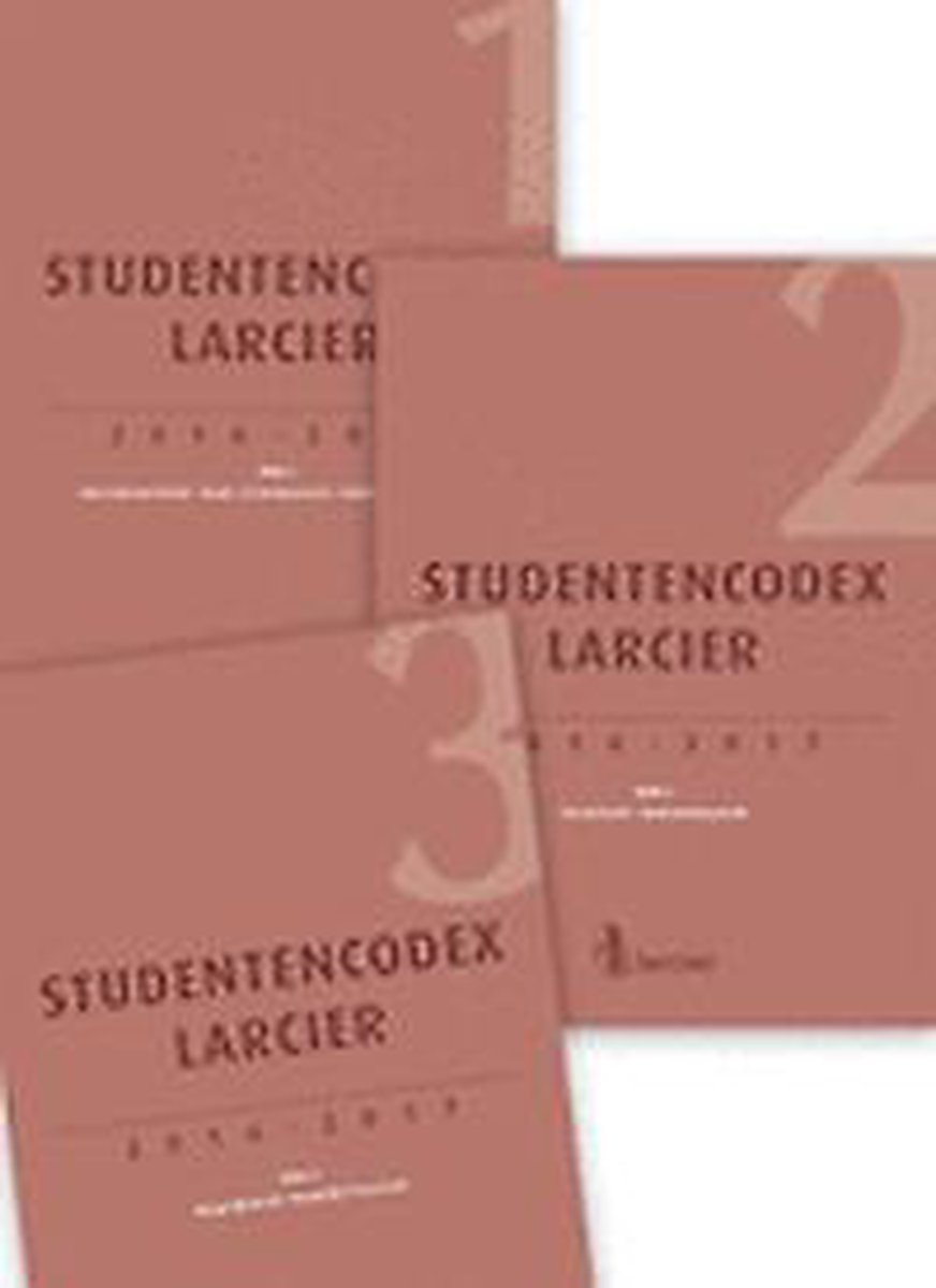 Studentencodex larcier rechtsopleiding 2016-2017 (3 boekdelen)