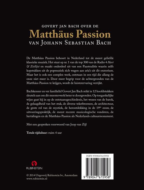 De Matthäus-Passion De Matthäus-Passion achterkant