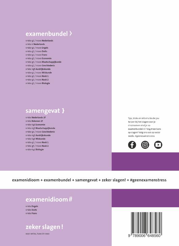 Examenbundel / vmbo-gt/mavo Frans 2023/2024 achterkant