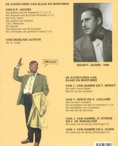 Het mysterie van de grote piramide / 2 De kamer van Horus / De avonturen van Blake en Mortimer / 5 achterkant
