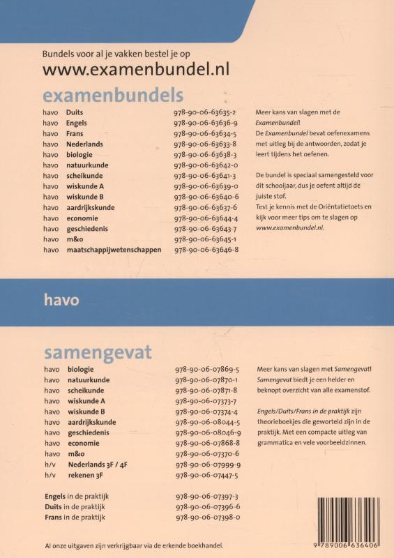 Examenbundel Havo Wiskunde B 2015/2016 achterkant