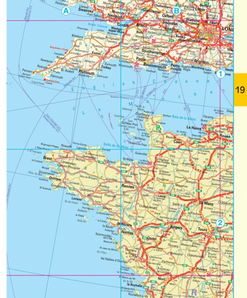 Routiq Europa Tab-map / Tab-map achterkant