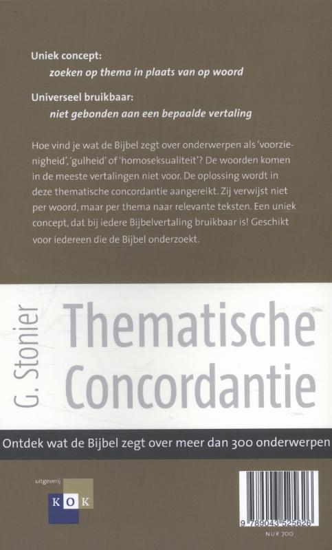 Thematische concordantie achterkant