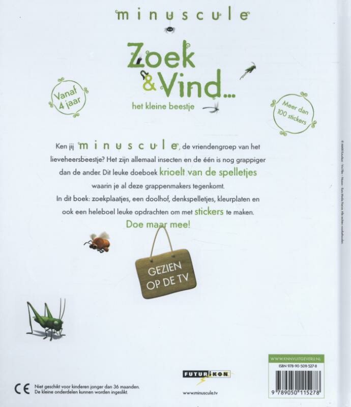 Minuscule zoek en vind achterkant