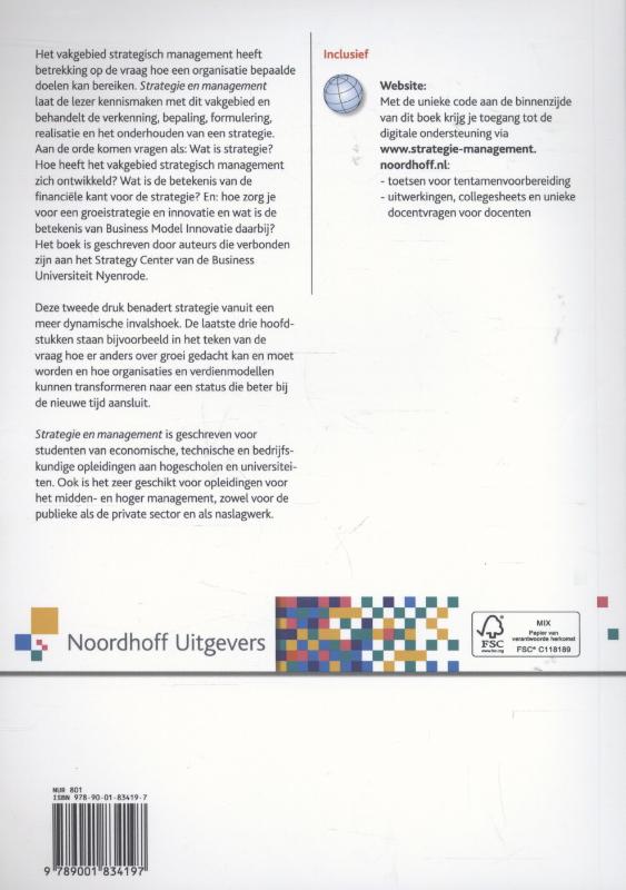 Strategie en management / Leerboek achterkant