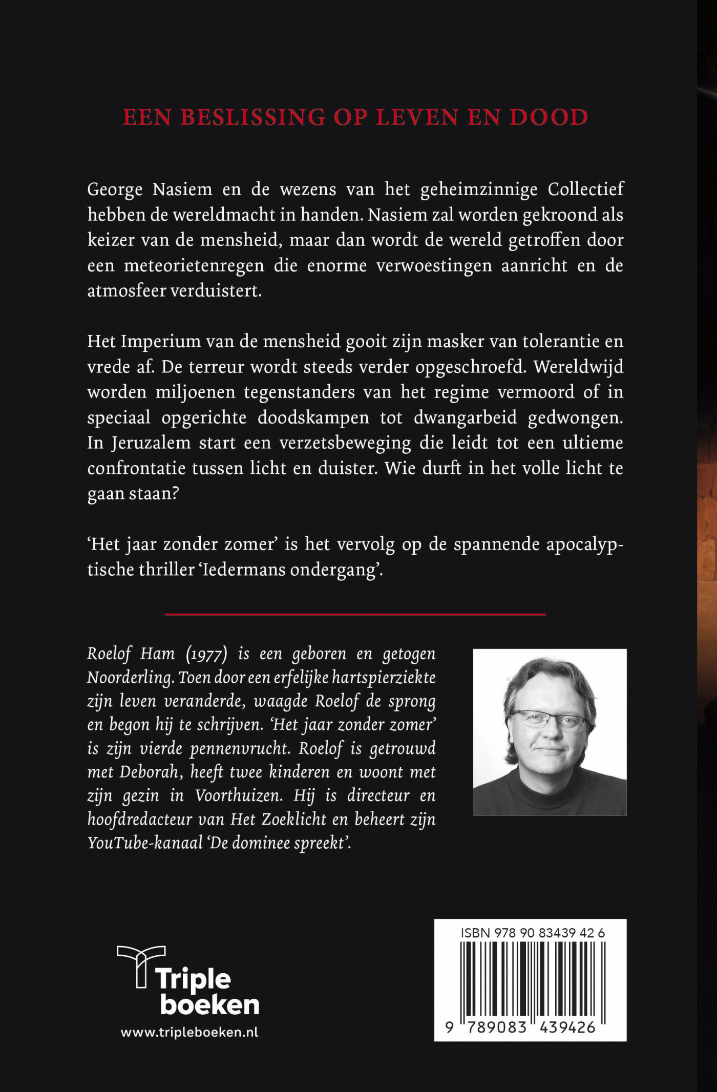 Het jaar zonder zomer achterkant