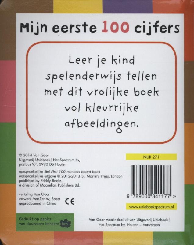 Mijn eerste 100 cijfers / Mijn eerste 100 achterkant