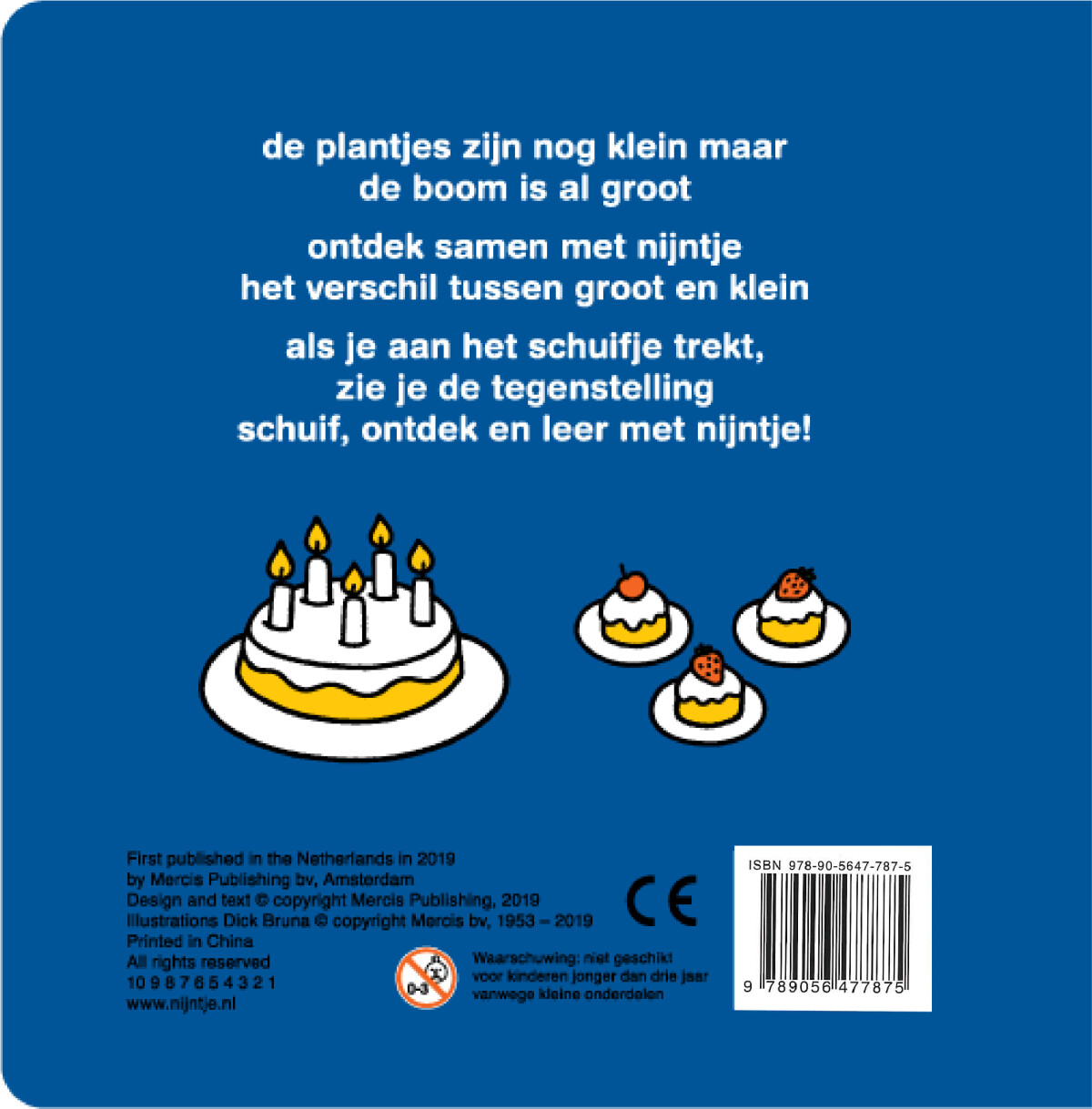 Groot en klein / Nijntje schuifboekje achterkant