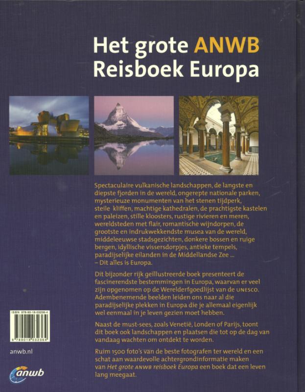 Het grote ANWB Reisboek Europa achterkant