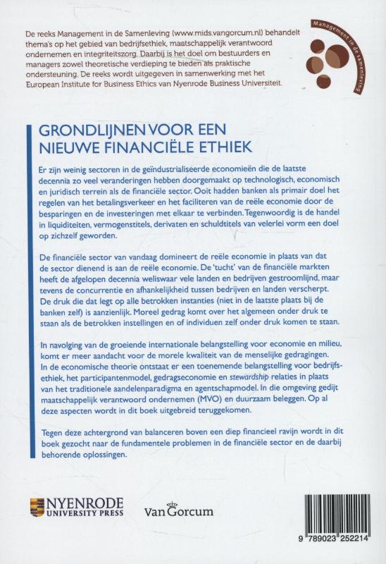 Grondlijnen voor een nieuwe financiele ethiek achterkant