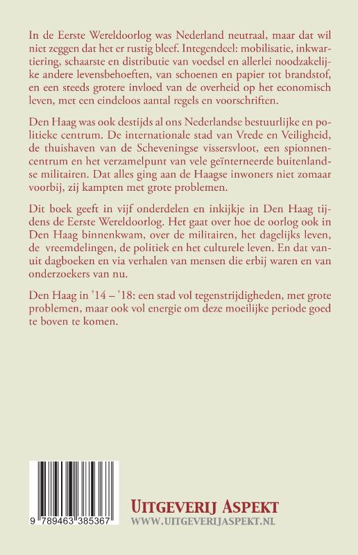 Den Haag en de Eerste Wereldoorlog achterkant
