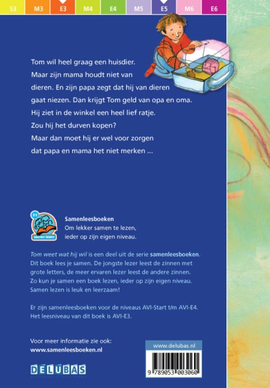 Tom weet wat hij wil / Samenleesboeken achterkant