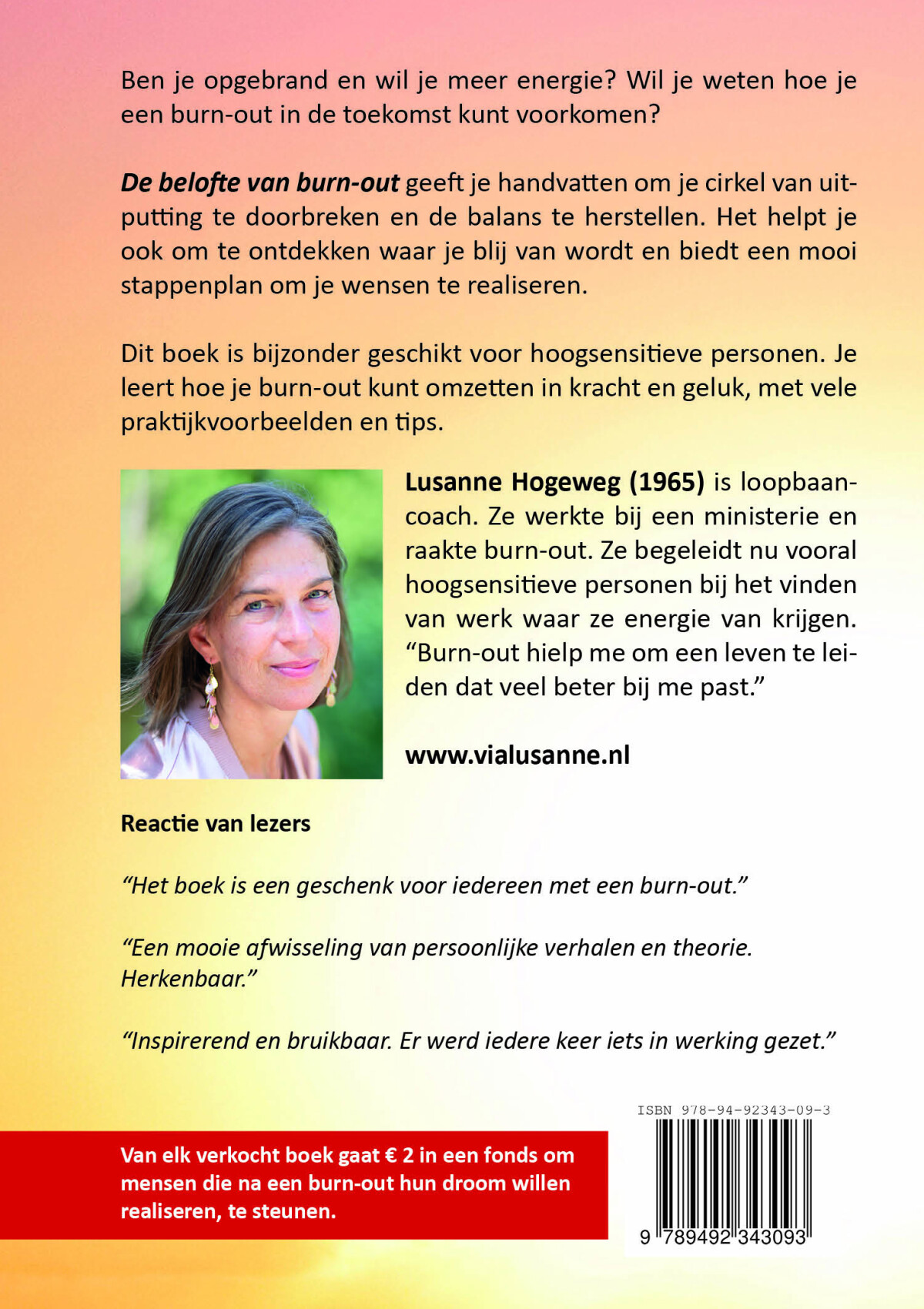 De belofte van burn-out achterkant