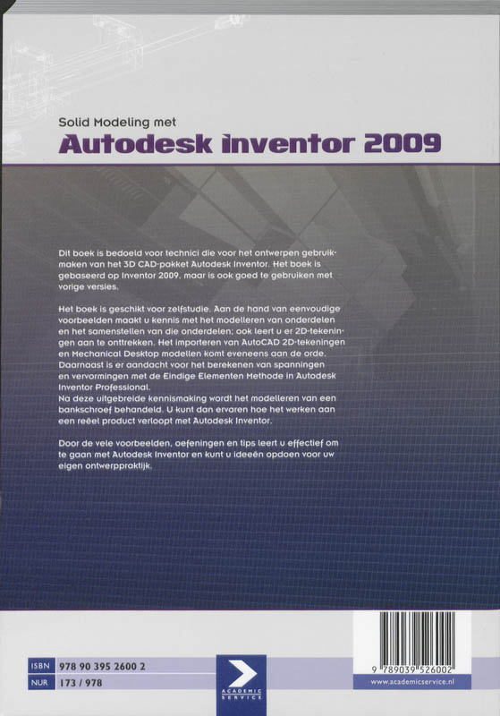 Solid modeling met Autodesk Inventor 2009 achterkant