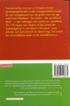 De 120 dagen van Sodom, of De school van losbandigheid achterkant