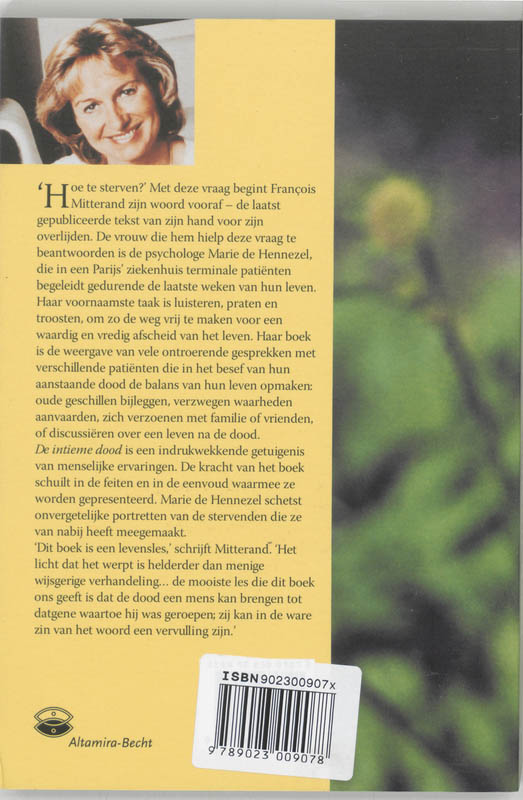 De intieme dood De intieme dood achterkant