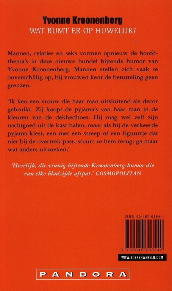 Wat rijmt er op huwelijk? / Pandora pockets achterkant