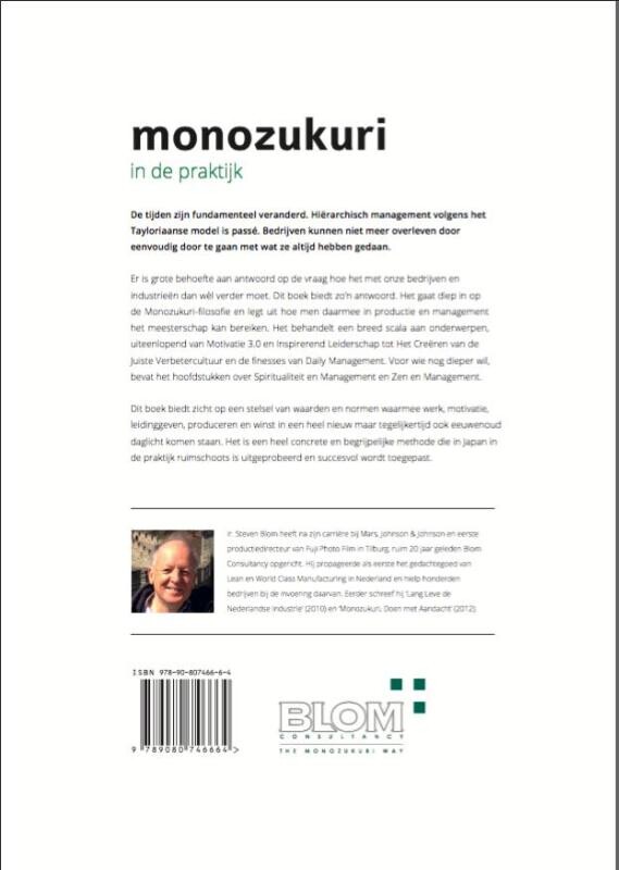 Monozukuri in de praktijk / Monozukuri: doen met aandacht achterkant
