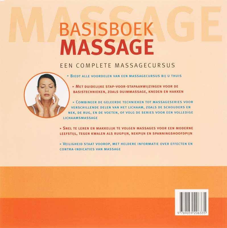 Basisboek massage Basisboek massage achterkant