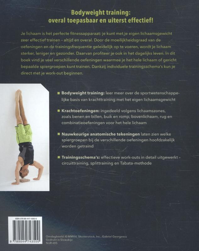 Krachttraining met je eigen lichaamsgewicht Krachttraining met je eigen lichaamsgewicht achterkant