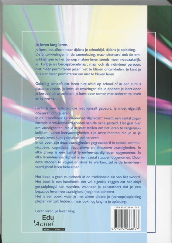 Handboek leren leervaardigheden Handboek leren leervaardigheden achterkant