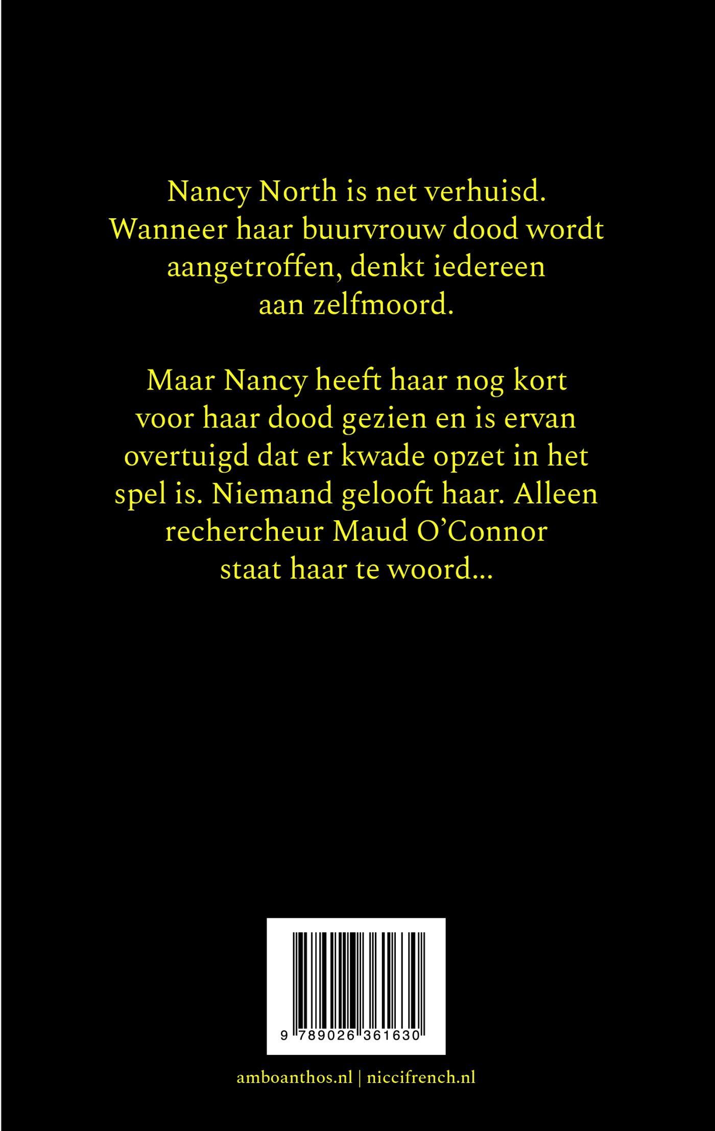 Stemmen in het duister / Rechercheur Maud O'Connor achterkant