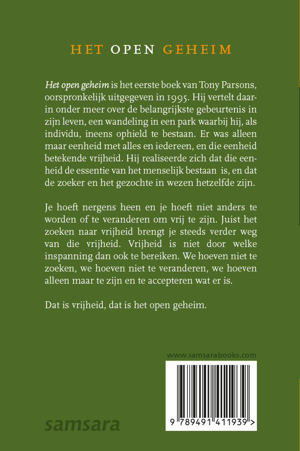 Het open geheim achterkant