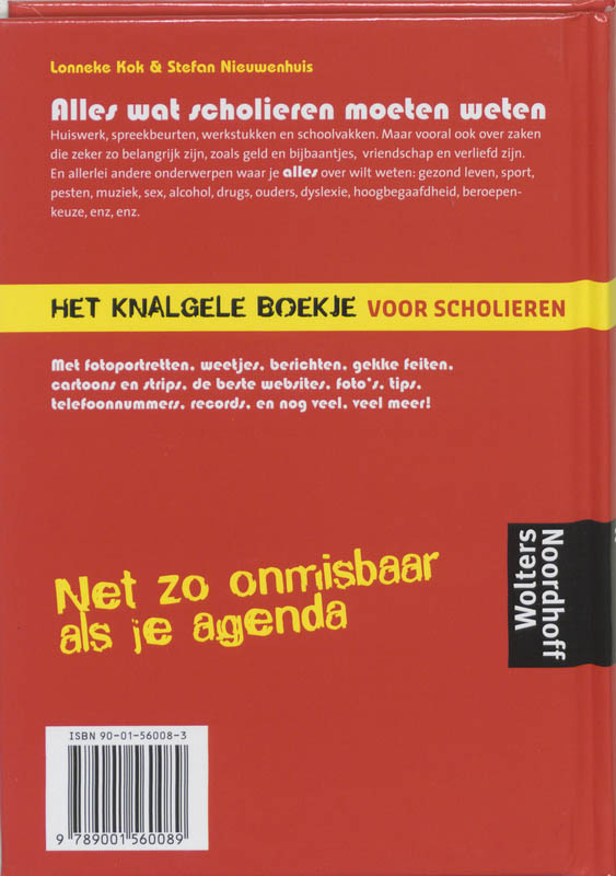 Het knalgele boekje voor scholieren achterkant